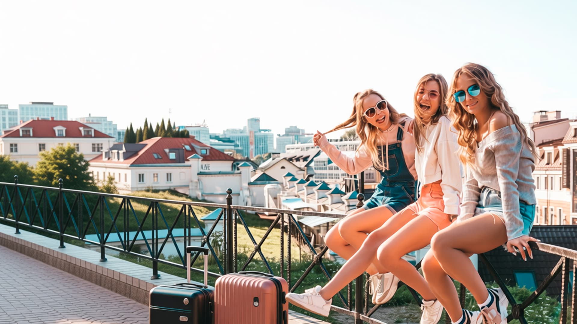 Mujer viajando con SegurosFly